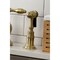 Kingston Brass KS7797TALBS Bridge Kitchen Faucet with Brass Sprayer, Brushed Brass KS7797TALBS - alternate 3